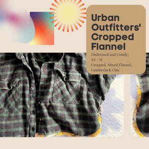 Urban Outfitters Women's Green and Navy Shirt